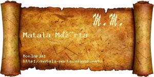 Matala Márta névjegykártya